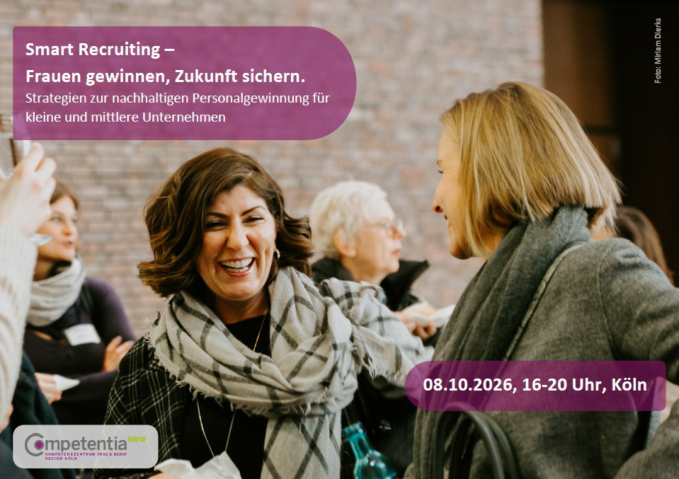 Einladung zur Fachtagung Smart Recruiting mit mehreren Frauen beim Networking